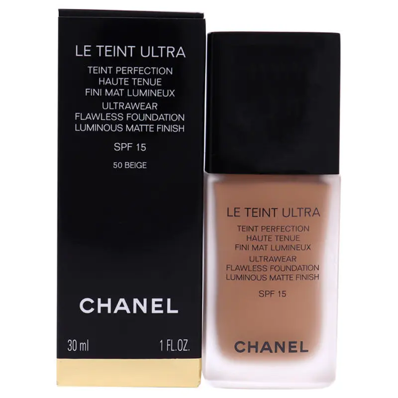 Chanel Le Teint Ultra Ultrawear Flawless Foundation SPF 15 - 50 Beige by Chanel for Women - 1 oz Foundation