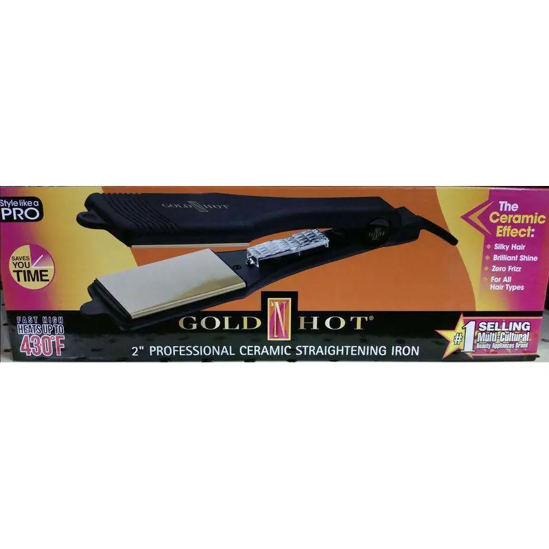 Gold N Hot Ceramic Straightening Iron 2"