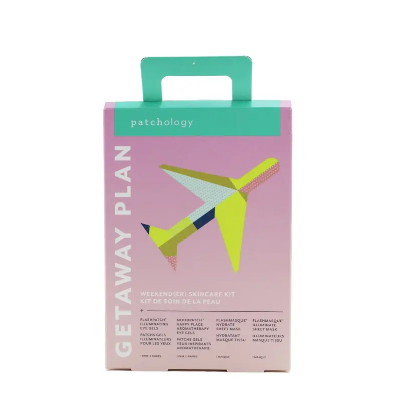 Patchology Getaway Plan Weekend(ER) Skincare Kit: Illuminating Eye Gels + Aromatherapy Eye Gels + Hydrate Sheet Mask + lluminate Sheet Mask  4pcs