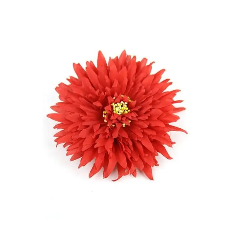 24pk Flower Hair Decorations - Red Clips #AS01426