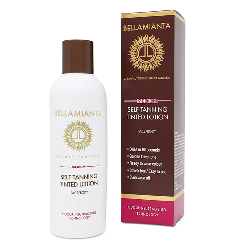 Bellamianta Self-Tanning Tinted Lotion - Medium by Bellamianta for Women - 6.76 oz Bronzer