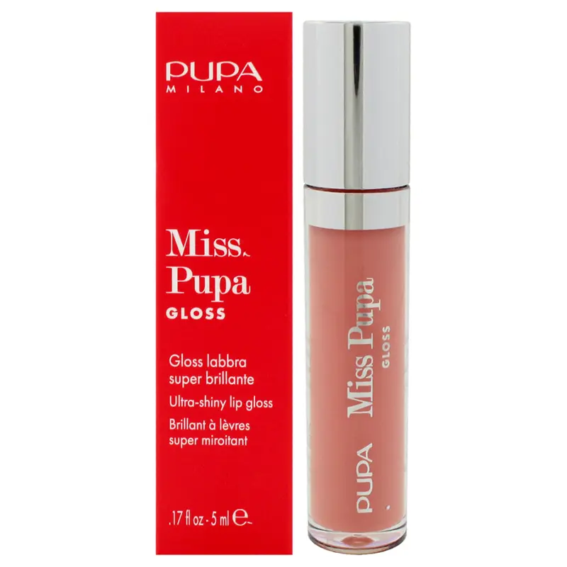 Pupa Milano Miss Pupa Gloss Ultra-Shine Lip Gloss - 401 Lovely Pink by Pupa Milano for Women - 0.17 oz Lip Gloss