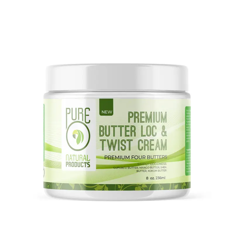 PureO Natural Premium Butter Loc & Twist Cream - 8 oz