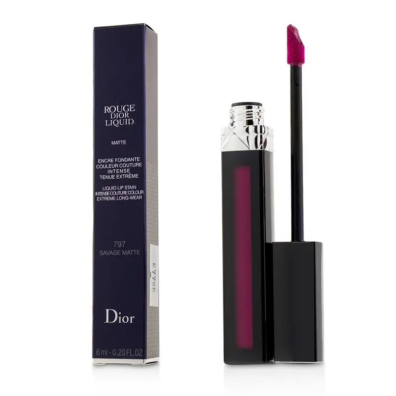 Christian Dior Rouge Dior Liquid Lip Stain - # 797 Savage Matte (Dark Raspberry Pink)  6ml/0.2oz