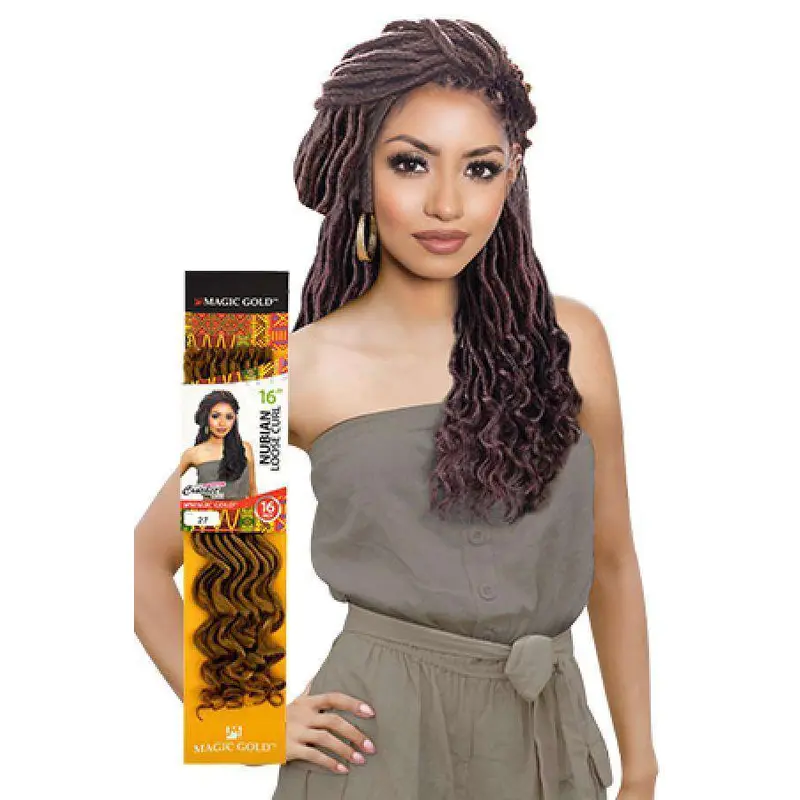 Magic Gold Nubian Loose Curly Braid  16"