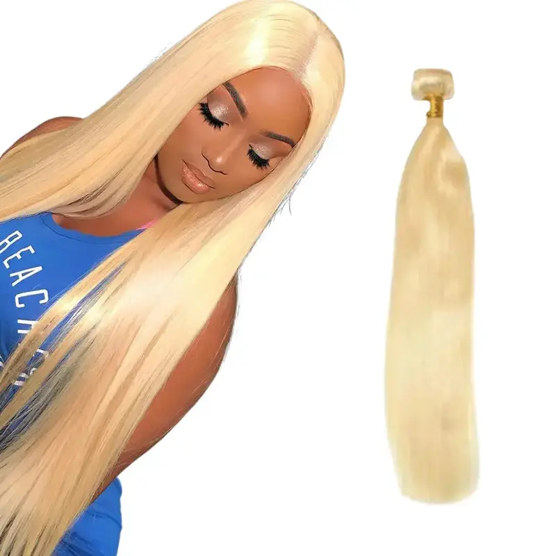 SUPREME Celebrity-Grade 100% Unprocessed Human Hair Bundle - STRAIGHT - 613 Blonde