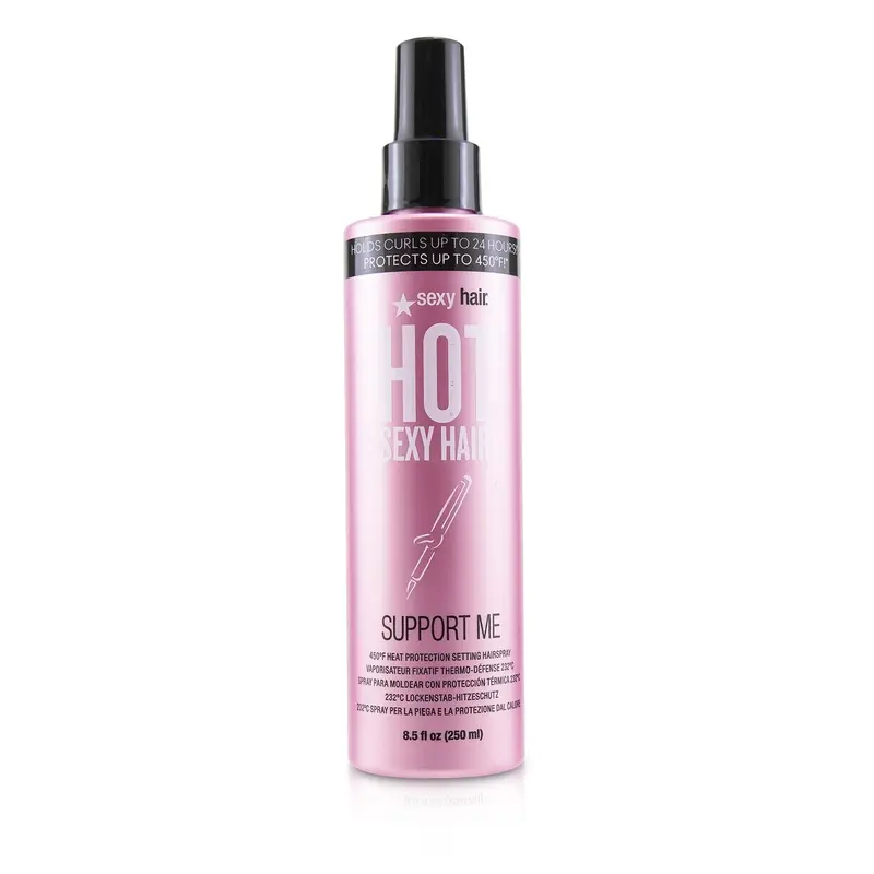 Sexy Hair Concepts Hot Sexy Hair Support Me 450F Heat Protection Setting Hairspray  250ml/8.5oz