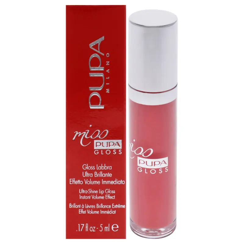 Pupa Milano Miss Pupa Gloss Ultra-Shine Lip Gloss - 302 Ingenious Pink by Pupa Milano for Women - 0.17 oz Lip Gloss