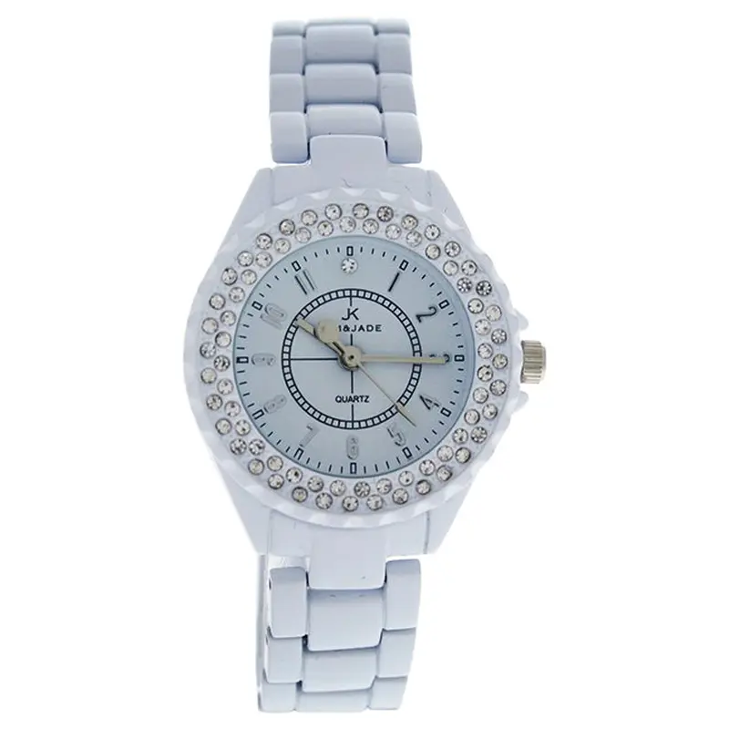 Kim & Jade 2033L-WW White Stainless Steel Bracelet Watch by Kim & Jade for Women - 1 Pc Watch
