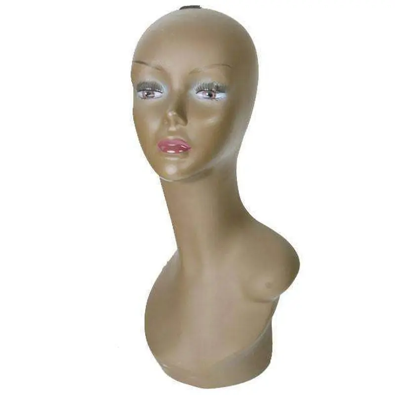 Styrofoam Head with Full Makeup