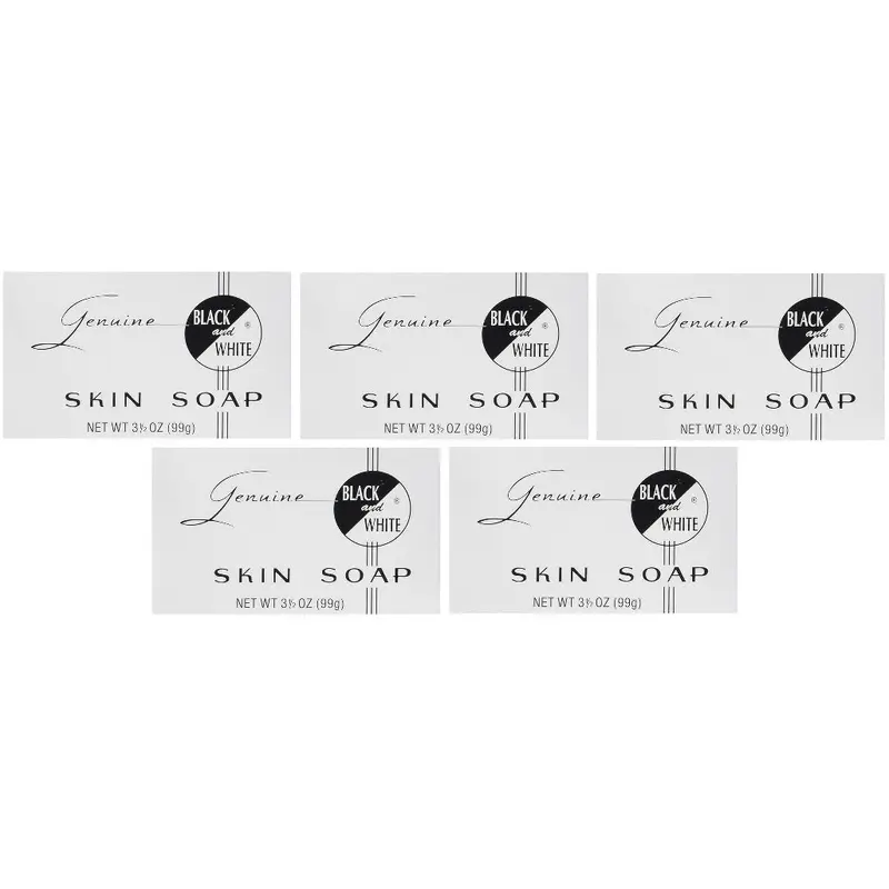 Black & White Skin Soap Bar 3.5 oz (Pack of 5)