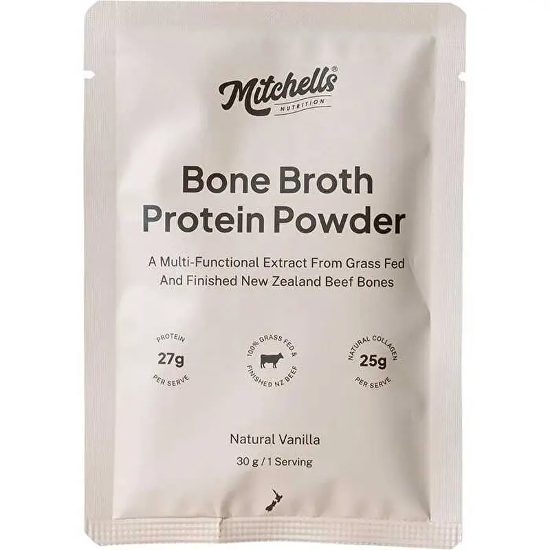 Mitchells Nutrition Bone Broth Protein Powder Vanilla 10x30g