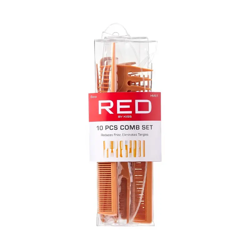 Red by Kiss Comb Set - 10 pcs - Bone