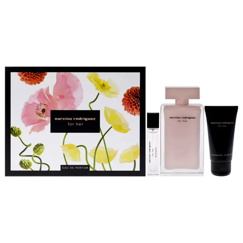 Narciso Rodriguez Narciso Rodriguez by Narciso Rodriguez for Women - 3 Pc Gift Set 3.3oz EDP Spray, 0.33oz EDP Spray, 2.5oz Body Lotion