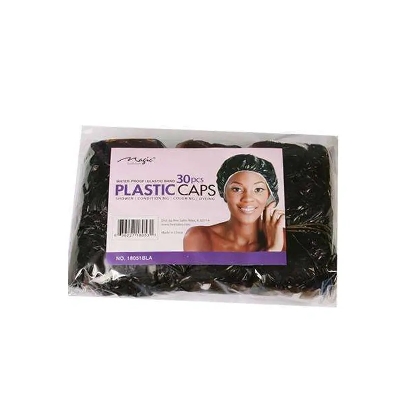 Magic Collection Plastic Cap 30 Pack - Black