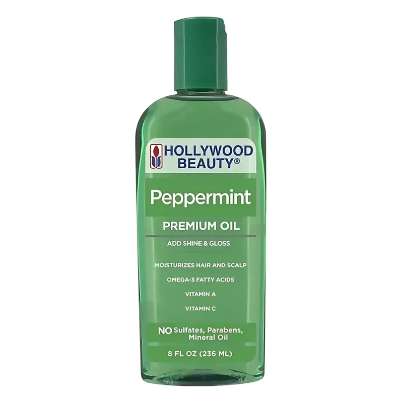 Hollywood Beauty Peppermint Premium Oil - Adds Shine & Gloss - 8 oz