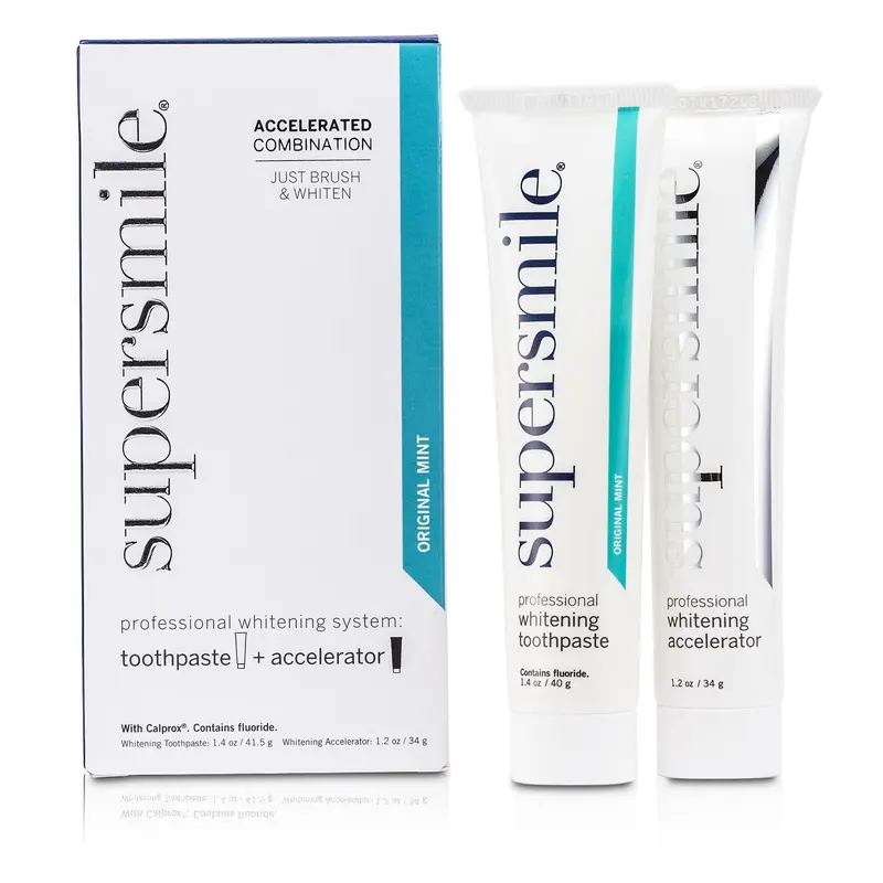 Supersmile Professional Whitening System: Toothpaste 50g/1.75oz + Accelerator 34g/1.2oz  2pcs