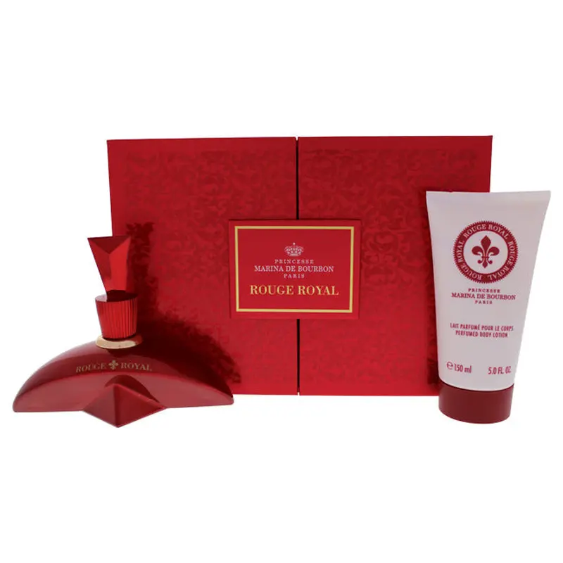 Princesse Marina De Bourbon Rouge Royal by Princesse Marina De Bourbon for Women - 2 Pc Gift Set 3.4oz EDP Spray, 5oz Body Lotion
