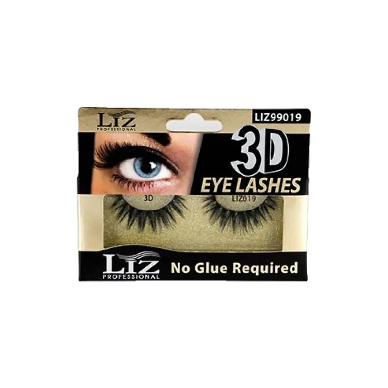 Liz Professional 3D No Glue Required Eye Lashes #019