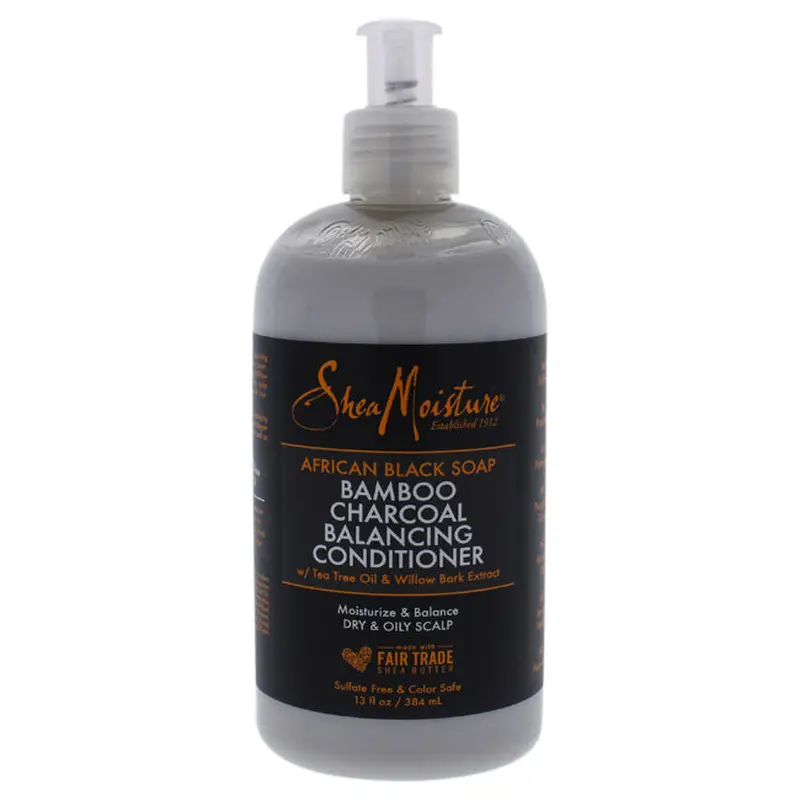 Shea Moisture African Black Soap Bamboo Charcoal Deep Balancing Conditioner by Shea Moisture for Unisex - 13 oz Conditioner