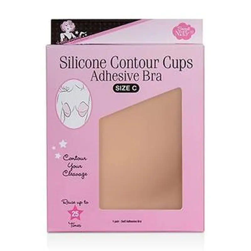 Hollywood Fashion Secrets Silicone Contour Cups Adhesive Bra - Size C (1 Pair)