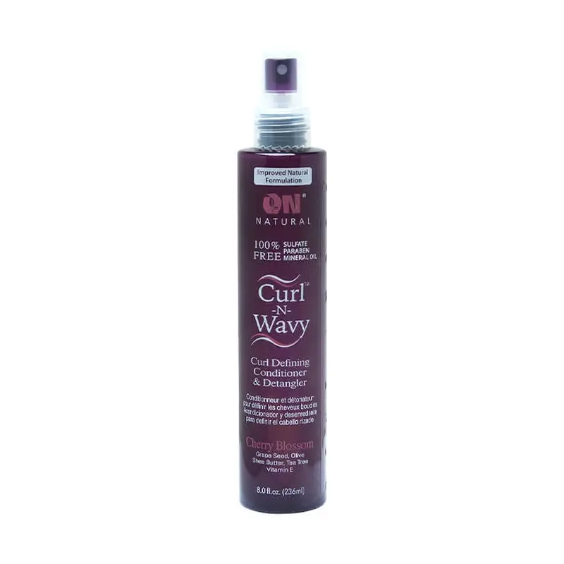Organic Natural Curl N Wavy Curl Defining Conditioner and Detangler Cherry Blossom 8 oz