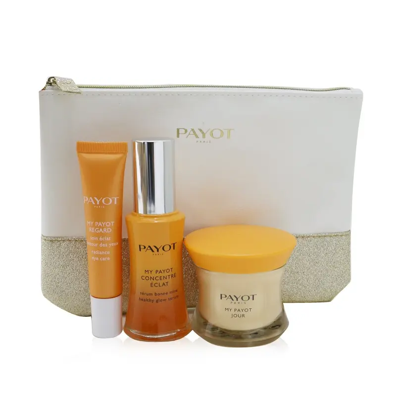 Payot My Payot Energising Ritual 3-Pieces Set : Day Moisturiser 50ml + Eye Care 15ml + Serum 30ml  3pcs+1pouch
