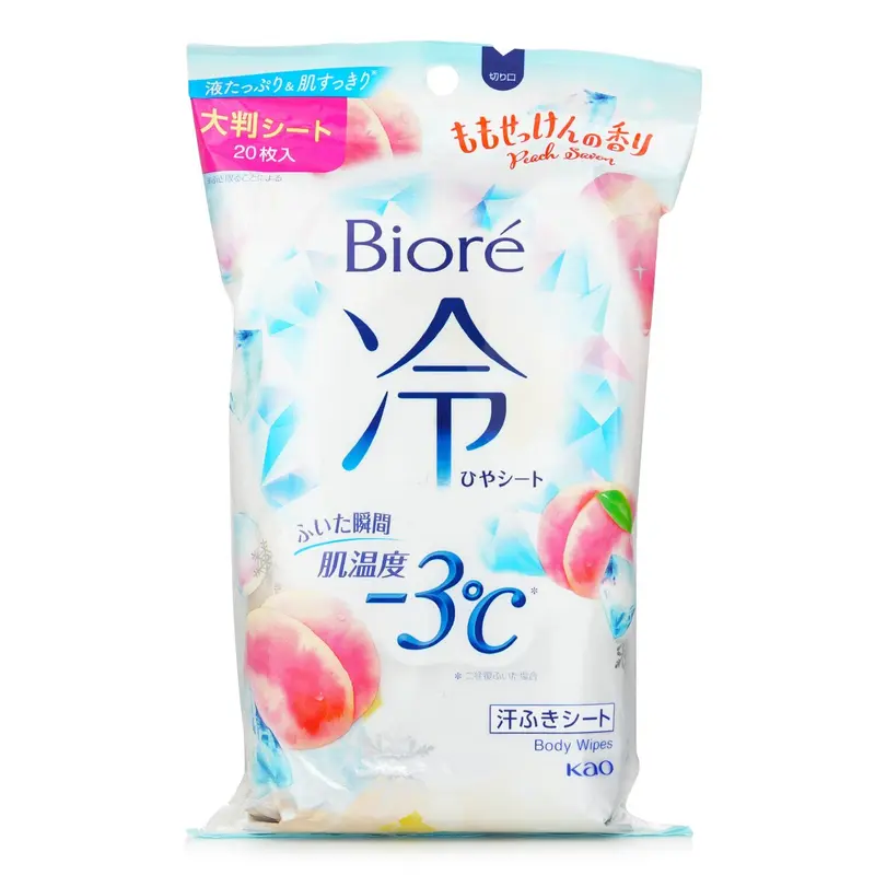 Biore Ice Cold Body Sheet (Peach)  20pcs