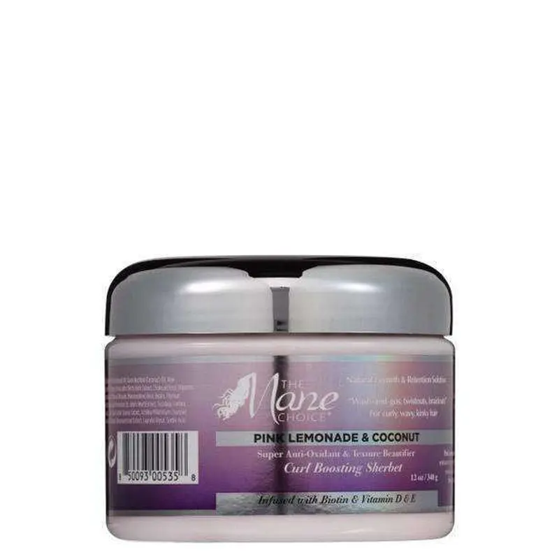 The Mane Choice Pink Lemonade & Coconut Super Antioxidant & Texture Beautifier Curl Boosting Sherbet