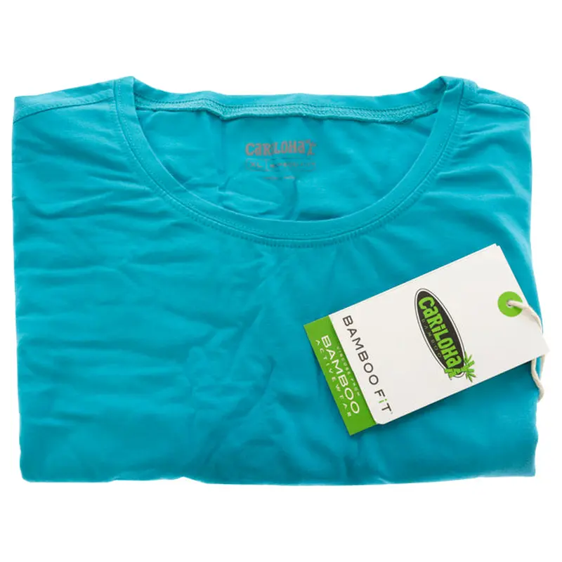 Cariloha Bamboo Athletic Crew T-Shirt - Teal by Cariloha for Women - 1 Pc T-Shirt (XL)