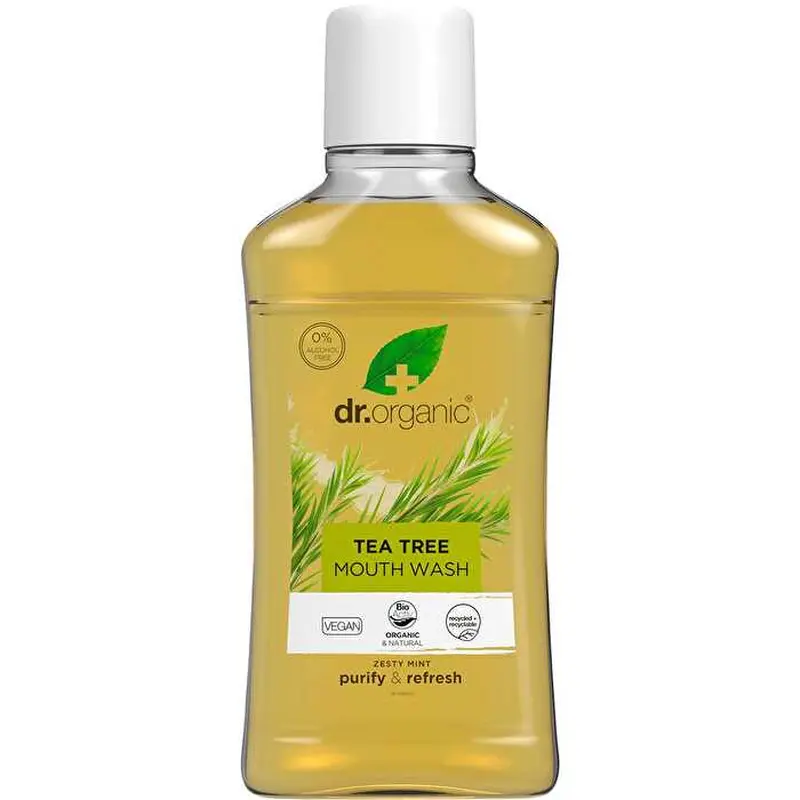 Dr Organic Mouthwash Tea Tree 500ml