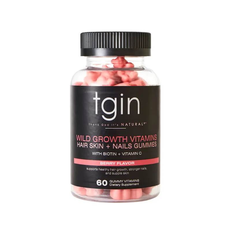 tgin Wild Growth Vitamins Hair Skin + Nails Gummies