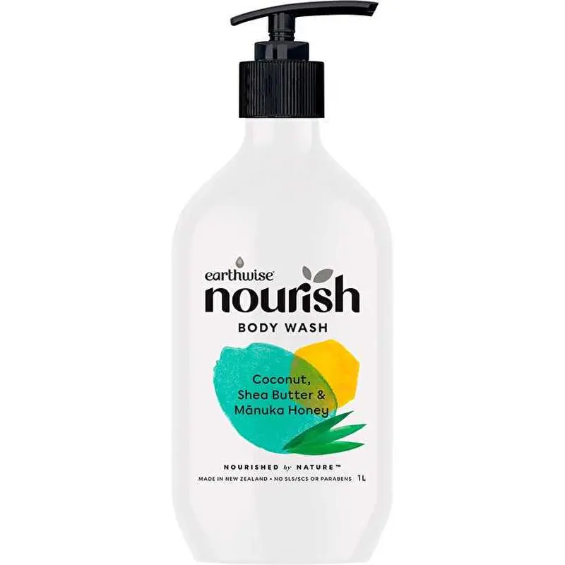 Earthwise Nourish Body Wash Coconut, Shea Butter & Manuka Honey 1000ml