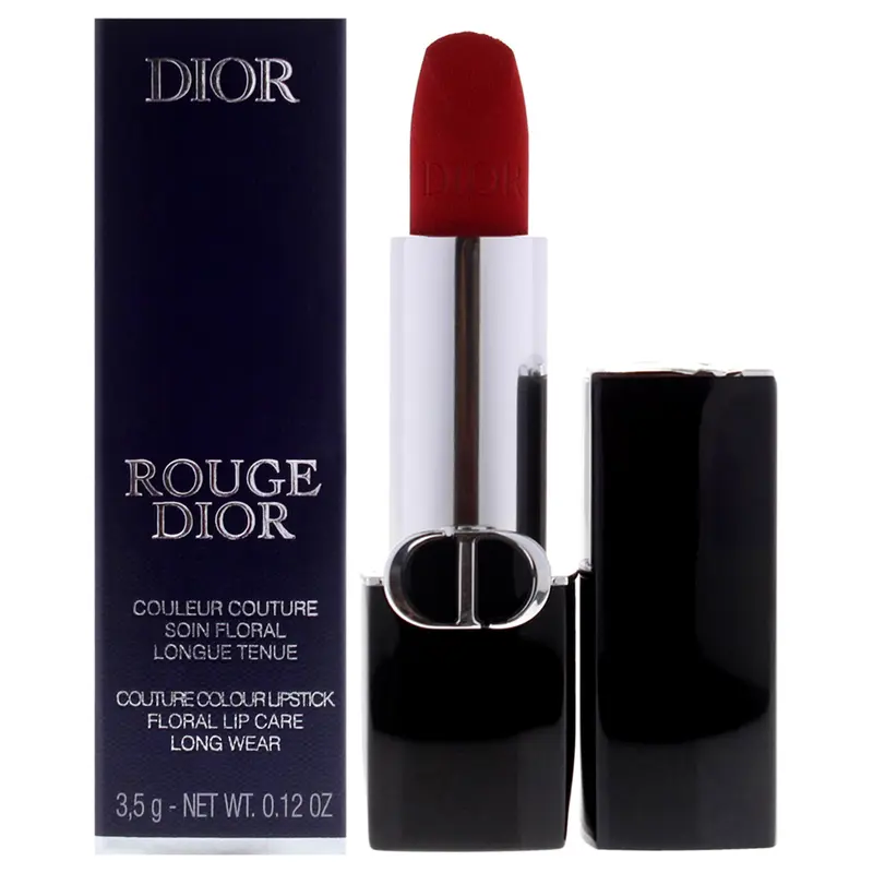 Christian Dior Rouge Dior Couture Velvet Lipstick - 999 Velvet by Christian Dior for Women - 0.12 oz Lipstick (Refillable)