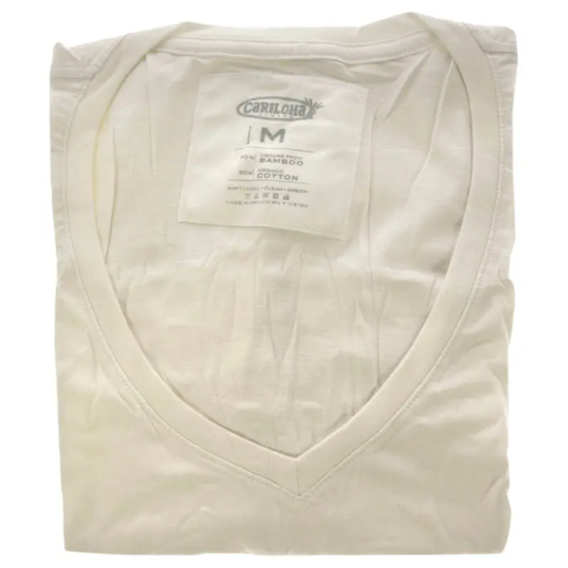 Cariloha Bamboo V-Neck Tee - White by Cariloha for Women - 1 Pc T-Shirt (M)