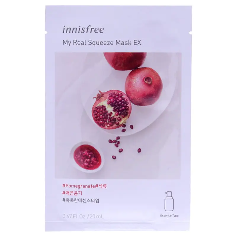 Innisfree My Real Squeeze Mask - Pomegranate by Innisfree for Unisex - 0.67 oz Mask