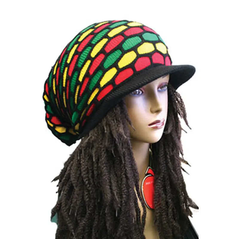 Magic Gold Rasta Hat 14" #7