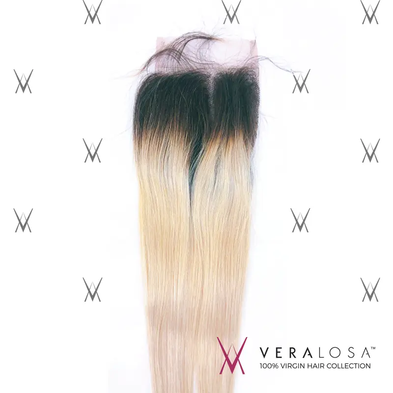Vera Losa Pre-Bleached 4x4 Swiss Lace Closure - Straight #1B/613
