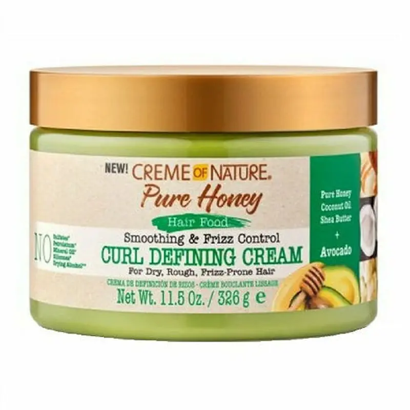 Creme of Nature:Pure Honey Hair Food Smoothing & Frizz Control Curl Defining Cream 11oz