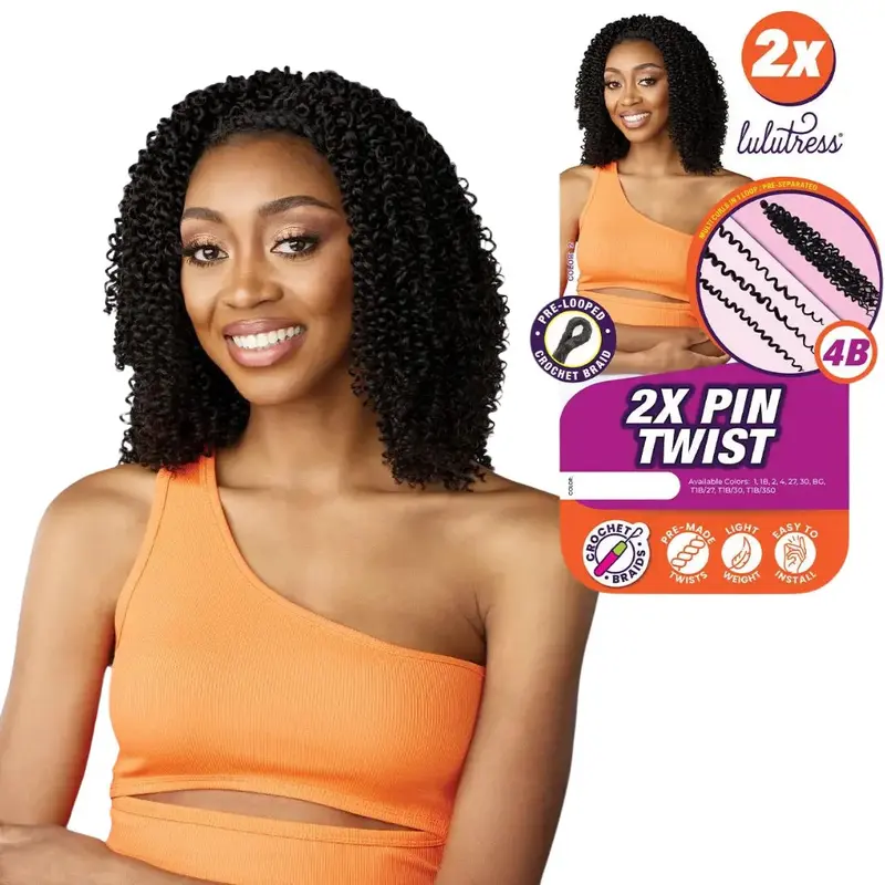 Sensationnel Lulutress 2X Pin Twist 4B Crochet Hair - Choose Color