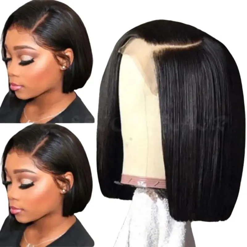 Prime Collection Ear to Ear HD Swiss Lace Human Hair Bob Wig