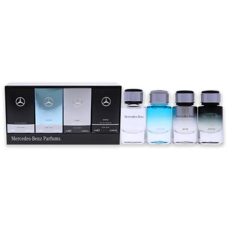 Mercedes-Benz Mercedes-Benz by Mercedes-Benz for Men - 4 Pc Mini Gift Set 4 x 0.24oz EDT Splash Mercedes-Benz, Mercedes-Benz Cologne, Mercedes-Benz Silver, Mercedes-Benz Intense