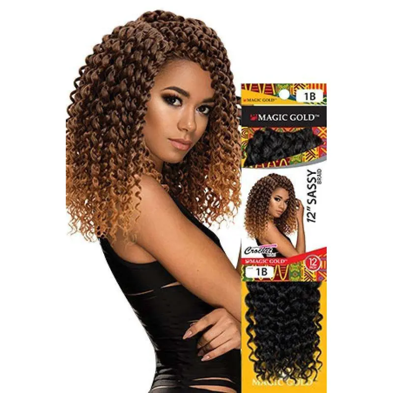 Magic Gold Sassy Crochet Braid 12"