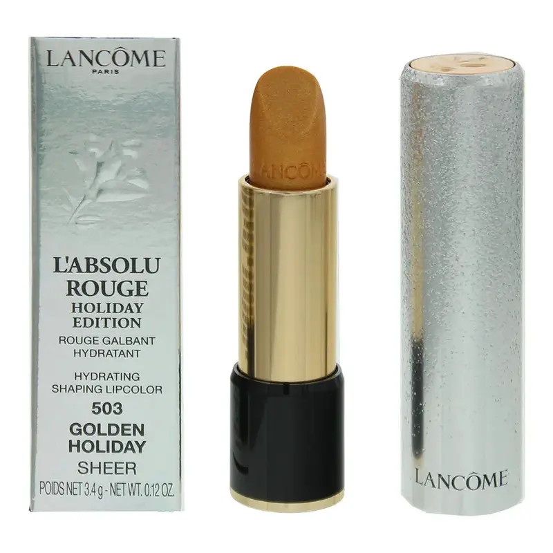 Lancme L'Absolu Rouge Holiday Edition 503 Golden Holiday Sheer Lipstick 3.4g