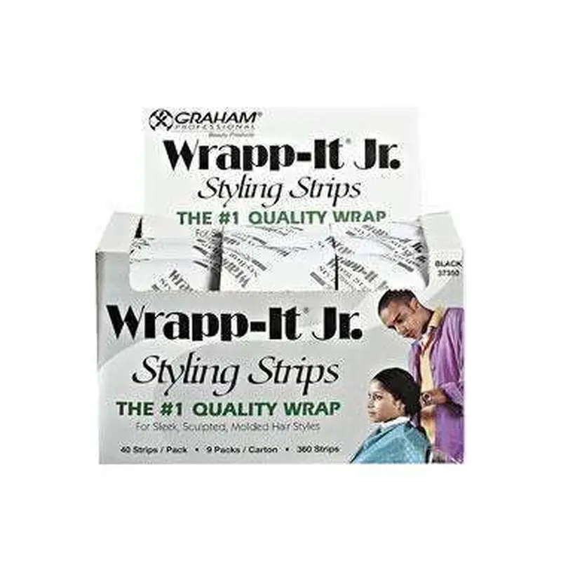 Wrapp-It Jr. Styling Strips Carton Black #37350