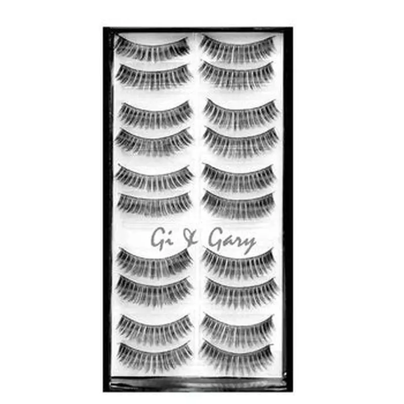 Gi & Gary Professional Eyelashes(10 pairs) - Hollywood Glamour  F9 Black - Fixe