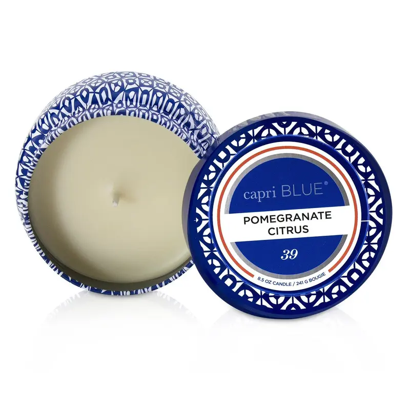 Capri Blue Printed Travel Tin Candle - Pomegranate Citrus  241g/8.5oz