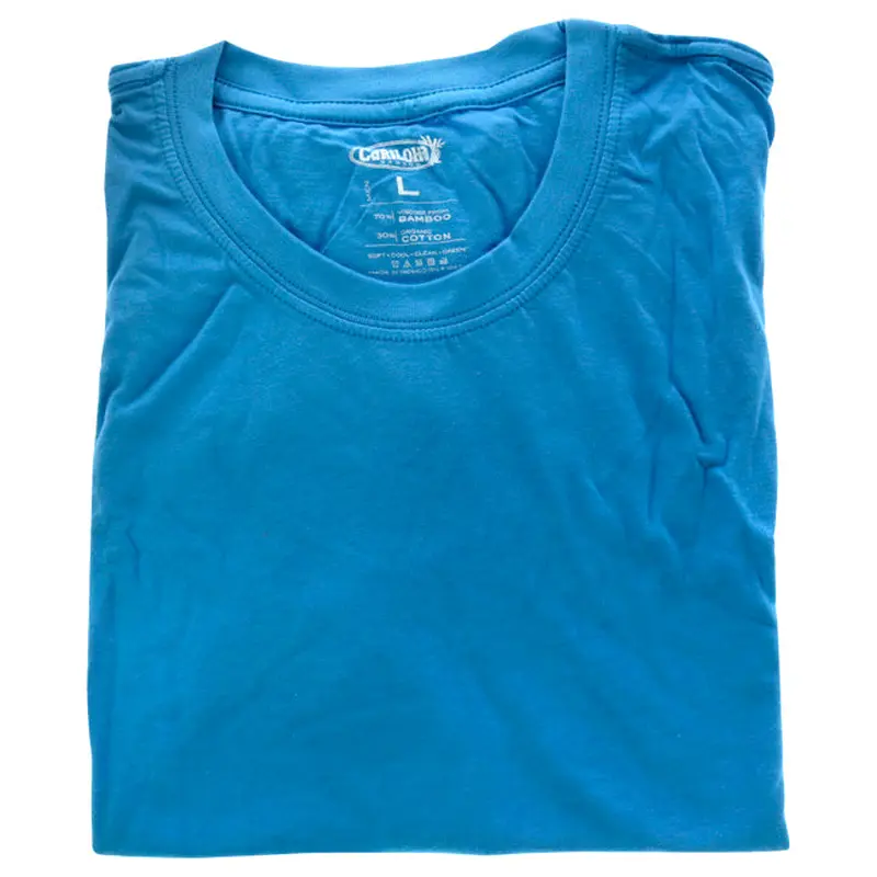Cariloha Bamboo Crew Tee - Caribbean Blue by Cariloha for Men - 1 Pc T-Shirt (L)