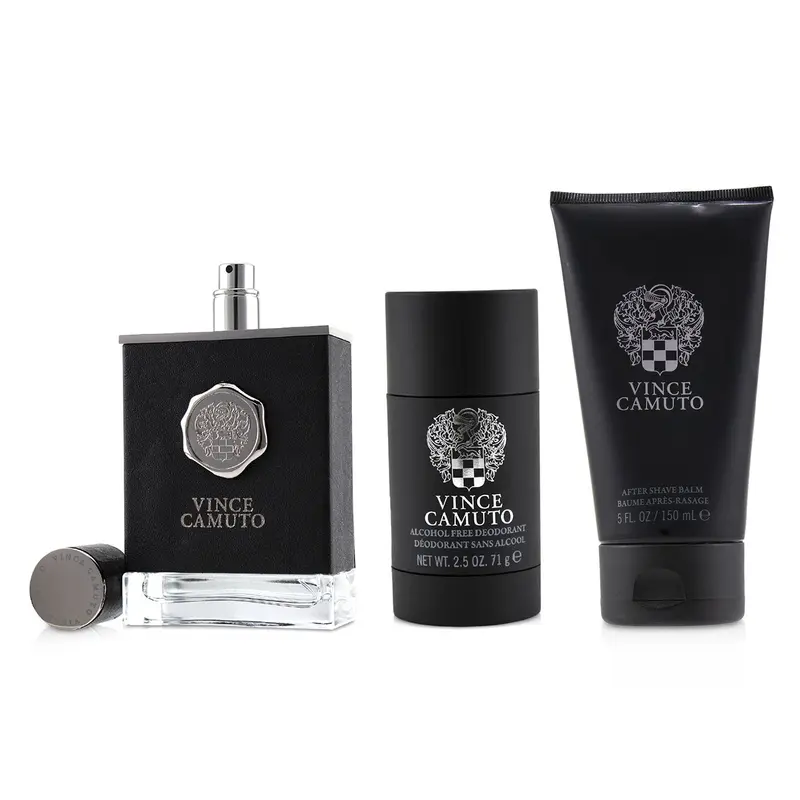 Vince Camuto Vince Camuto Coffret: Eau De Toilette Spray 100ml/3.4oz + After Shave Balm 150ml/5oz + Deodorant Stick 71g/2.5oz  3pcs