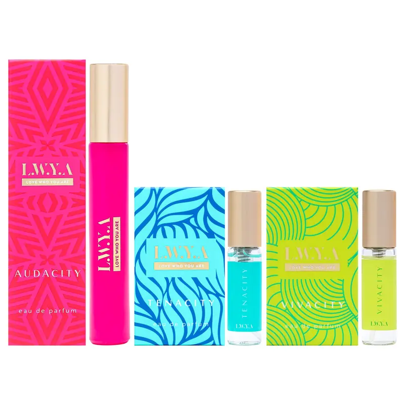 LWYA Audacity Discovery Set by LWYA for Women - 3 Pc Mini Gift Set 0.27oz Audacity EDP Spray, 0.1oz Tenacity EDP Spray, 0.1oz Vivacity EDP Spray